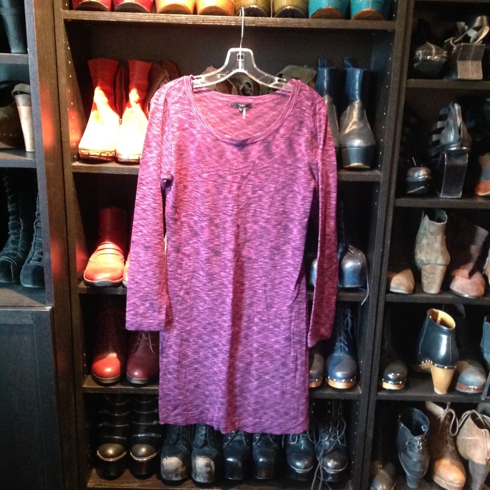 Purple space dyed knit dress